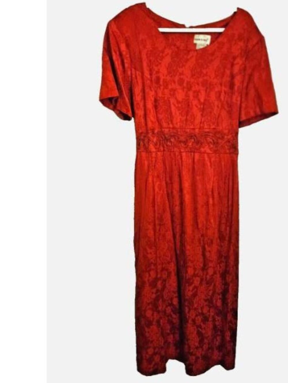 Plus Size Stunning RED Holiday Dress with Asian Flair!